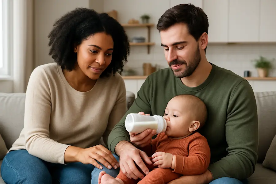 Family using digital calendar and communication systems