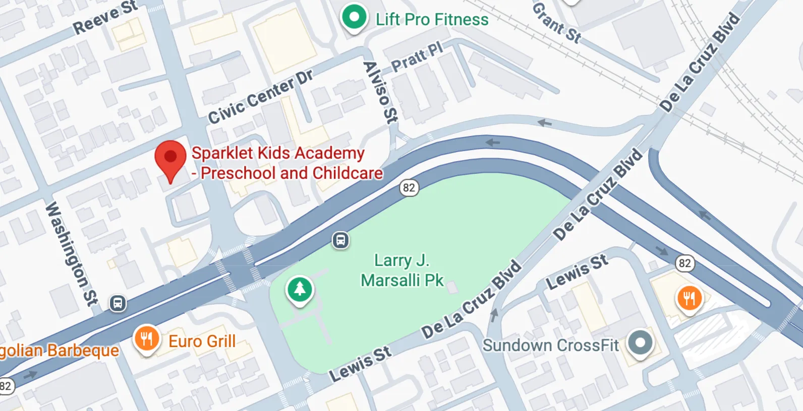 Google Maps Location of Sparklet Kids Academy